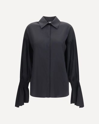 Ella Silk-blend Shirt with bell sleeves Female 44
