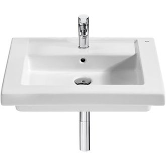 Roca Roca - Lavabo De Porcelana Mural O De Sobremueble Centrado Prisma Medidas: 600x450x130 Mm