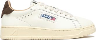 Autry White Dallas Brown Trim Sneakers