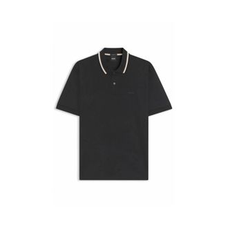 HUGO BOSS Tops, Heren, Zwart, L, Katoen, Penrose 38 Poloshirt