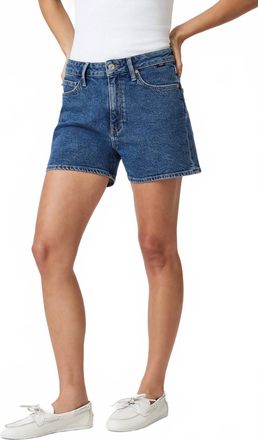 Mavi Heidi Straight Leg Shorts In Dark Shade 90S