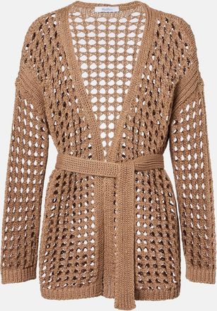 Max Mara Gelo open-knit cotton wrap cardigan