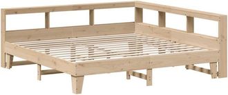 vidaXL Cama Con Estanter&iacute;a Sin Colch&oacute;n Madera Maciza De Pino 180x200cm Vidaxl