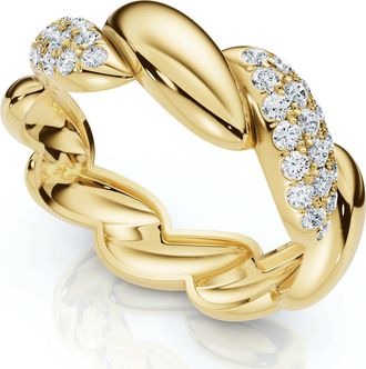 Pompeii3 Womens Stackable Diamond Rope Anniversary Ring 14k Gold or Platinum Lab Grown