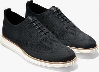 Cole Haan Mens Oggrand Stitchlite Wingtip Oxford Shoes In Black/ivory