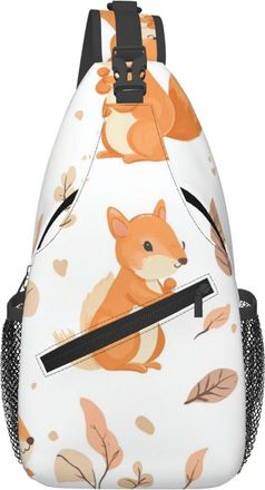 Generic Cute Squirrels Shoulder Bag Adjustable Cross Body Bag Anti Theft Crossbody Bags For Women Casual Workout