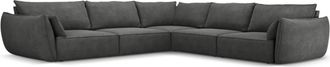 BLOOMINGLOFT Grosses 7-Sitzer Design Ecksofa Vanda - Chenille-Bezug