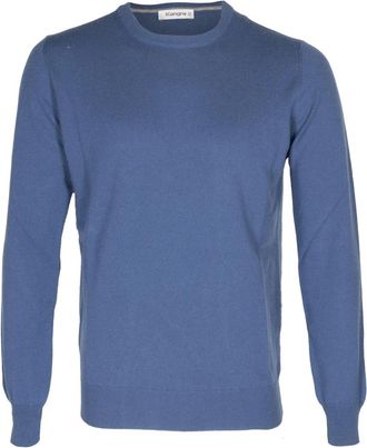 KANGRA Truien & Vesten, Heren, Blauw, L, Wol, Maglia girocollo