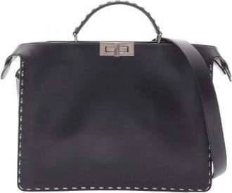 Fendi Pre-owned Peekaboo ISee U Leren 2-weg Handtas - Heren - Vintage Handtas - Zwart - ONE Size - Leer - Vintage