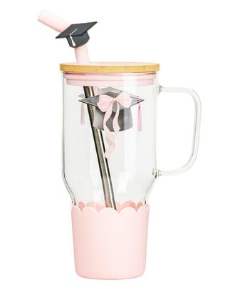 10 Strawberry Street Adria 33Oz Graduation Glass Tumbler With Straw