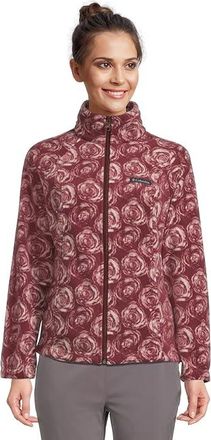 Columbia Bentontm Springs Printed Full Zip Womens Coat Rich Wine Rose City : 2XL, Fleece/Polyester