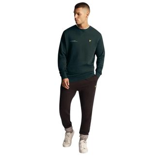Lyle & Scott Heren Ordinate Logo Katoenen Sweatshirt (Groen)