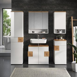 Vicco Conjunto De Muebles De Ba&ntilde;o Eden, Blanco, 5 Piezas