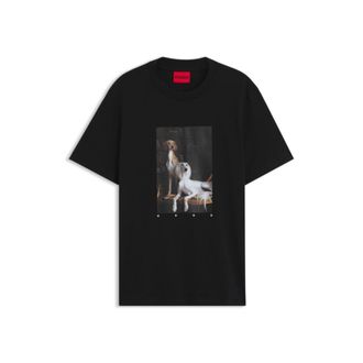 HUGO BOSS Cotton-jersey T-shirt with graphic print
