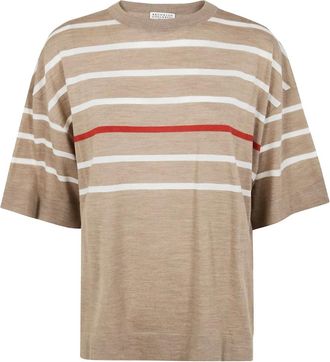 Brunello Cucinelli T-shirt in lana - Marrone