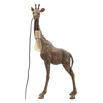 Mauro Ferretti L&aacute;mpara de mesa en resina dorada jirafa cm 40x22x80
