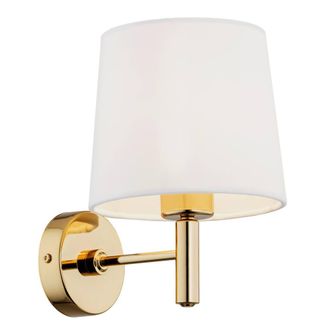 Netlighting Ponte Plus Wall Lamp With Shade Cream Dark Brass Steel