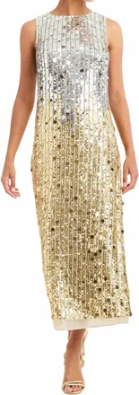 Mestiza New York Celestina Sequin Dress In Champagne Ombre