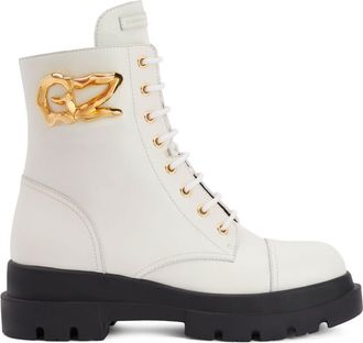 Giuseppe Zanotti Tankie Boot lace-up boots - women - Leather - 36.5 - White
