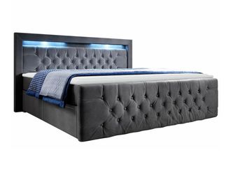 Mirjan24 Mobilier1 - Cama Continental Nashville 131, Continental, Doble, 140x200, Tapiz, Somieres, 160x220x115cm, Led