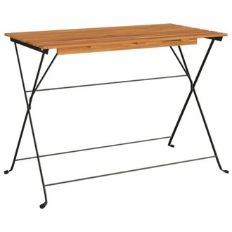 vidaXL Vidaxl - Mesa De Cafeter&iacute;a Plegable Madera Acacia Y Acero 100x54x71 Cm