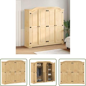 vidaXL vidaXL Armadio in pino - Armadio Corona 194x52x186 cm in Legno Massello di Pino