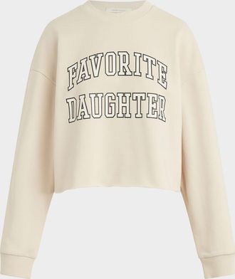 Favorite Daughter Cropped Collegiate Sweatshirt