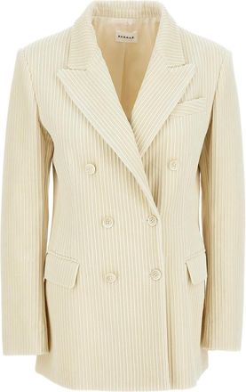 P.A.R.O.S.H. Structured White Jacket With Design