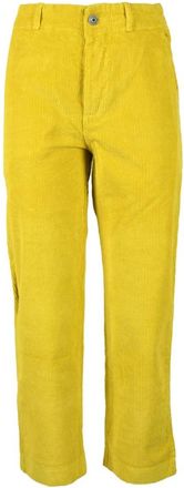 Another Label Rechte broek - Dames - Straight fit broeken - Geel - XS - Katoen - Broeken