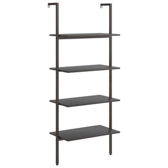 vidaXL Estanter&iacute;a Inclinada De 4 Baldas Negro 64x35x152,5 Cm Vidaxl