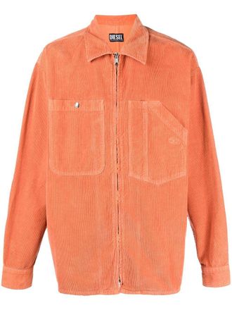 Diesel Camicia S-Lyne a coste - Arancione