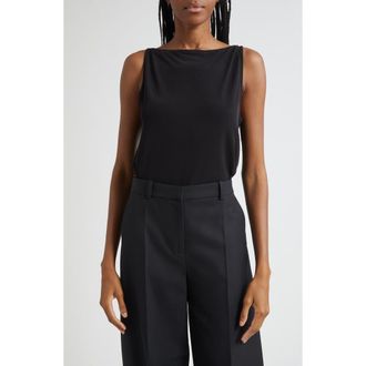 Vince Boat Neck Tank in Black at Nordstrom Rack, Size X-Large