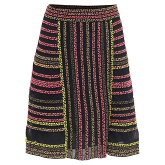 Missoni Knitted Striped Midi Skirt in Multicolor Polyamide
