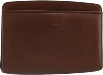 Balenciaga Pre-owned Vintage Clutch Bag - Dames - Vintage Clutch - Bruin - ONE Size - Leer - Vintage
