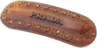 Prada Pre-owned Accessories, female, Brown, Size: ONE SIZE Pre-owned Hair Clip