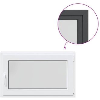 vidaXL Ventana De S&oacute;tano risor 100x70 Cm Oscilobatiente Din Derecha Antracita Vidaxl