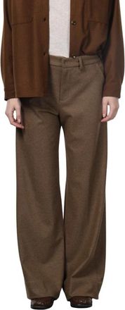 Mason's New York Studio Tailored Chino Pants - Dames - Wijde Broeken - Bruin - XS - Wol - Broeken