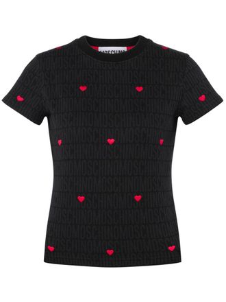 Moschino T-shirt met patroon - Zwart