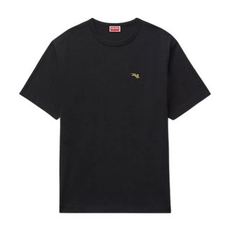 Kenzo Tops, Heren, Zwart, S, Katoen, Jumping Tiger T-shirt