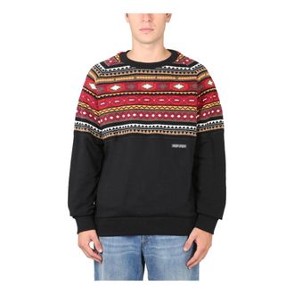 Marcelo Burlon Round-neck Knitwear, male, Multicolor, Size: S Crewneck Sweater