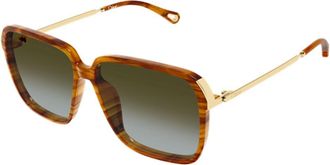 Chlo&eacute; CH0405S Square Tortoiseshell Sunglasses - Tortoiseshell