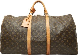 Louis Vuitton Brown Pvc Leather Boston Bag (Pre-Owned)