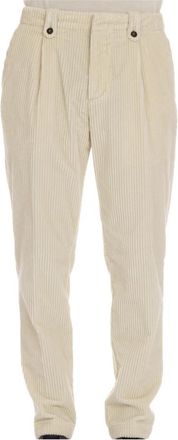 Eleventy Wijde Corduroy Broek - Heren - Slim Fit Broeken - Beige - W34 - Broeken