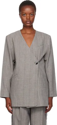 【送料&関税込】Dolce & Gabbana Grey Virgin Wool Blend B Dolce & Gabbana Grey Virgin Wool Blend Blazer from $1,521.00