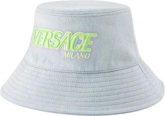 Versace Hats - Heren - Hoeden - Blauw - 58 CM - Denim - Accessoires