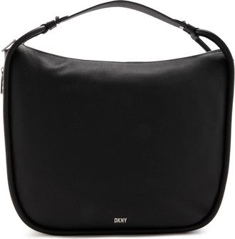 DKNY Zwarte Koeienhuid Schoudertas - Dames - Handtassen - Zwart - ONE Size - Tassen