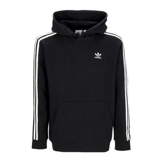adidas 3-Stripes Hoodie Sweatshirt - Heren - Sportshirts - Zwart - L - Katoen - Fitness