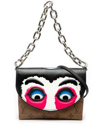 Louis Vuitton 2017 Monogram Reverse and Epi Printed Kabuki Masks Pochette satchel - Black