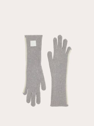 Ferragamo Women Knit gloves Grey