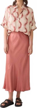 Summum Silky Touch Skirt In Sepia